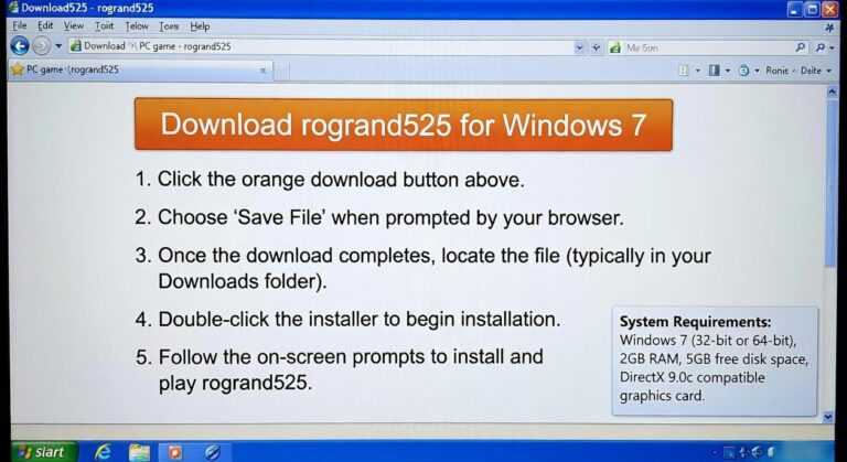 how to download rogrand525 pc game on windows 7